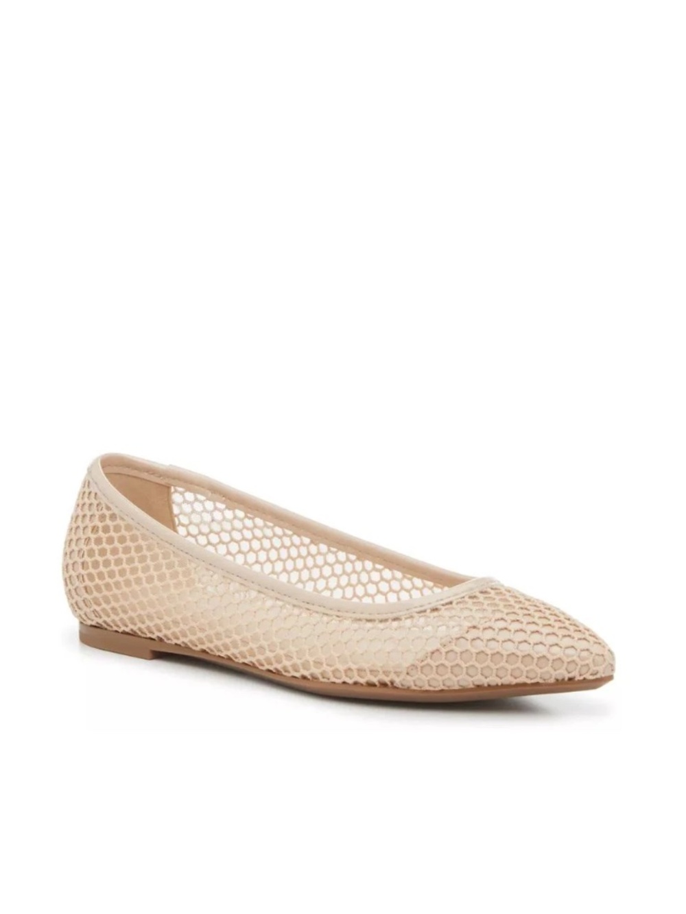 Marc Fisher Eldora Ballet Flats – Nude Mesh Pointed Toe (Size 8.5M) NIB